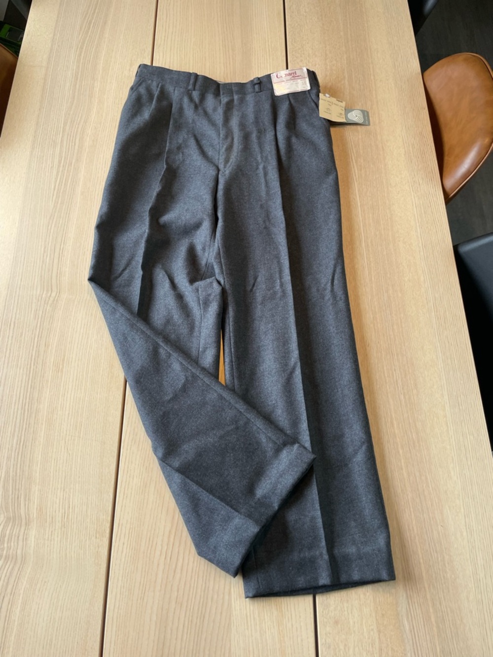 Rare NWT Vintage 100% Wool Men's Gray Dress Pants size 32 Cacharel Monsieur